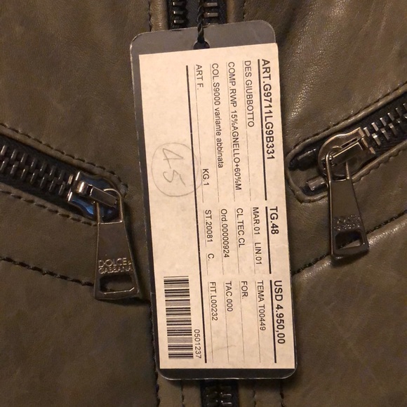 Dolce & Gabbana Men’s Leather Jacket - Picture 7 of 8